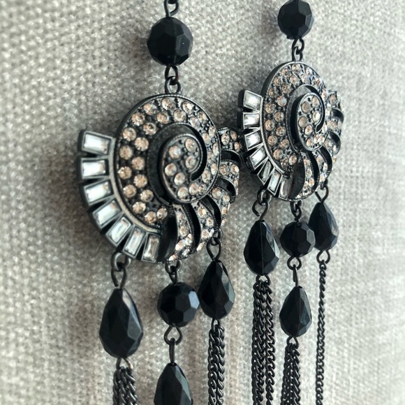 Rhinestone/Enamel Earrings - Picture 4 of 6